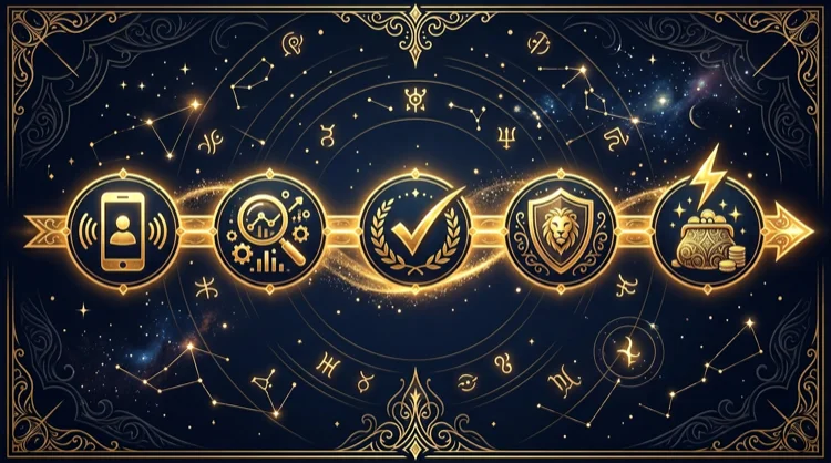 Timeline graphic of withdrawal steps from request to money received